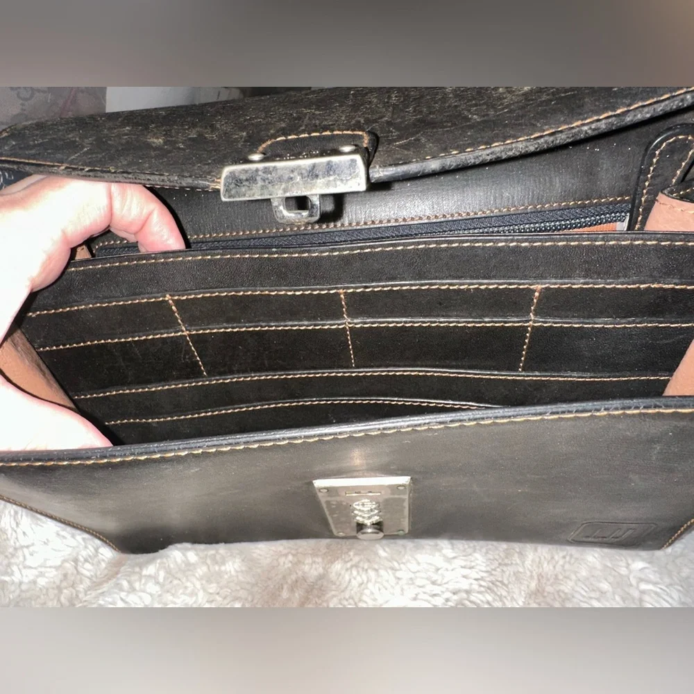 Vintage Dunhill Leather Envelope clutch .